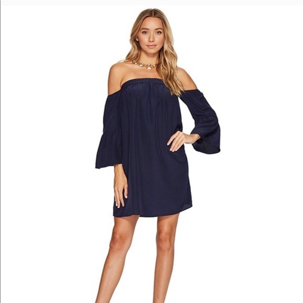 NWT Lilly Pulitzer Navy Sanilla Silk Dress